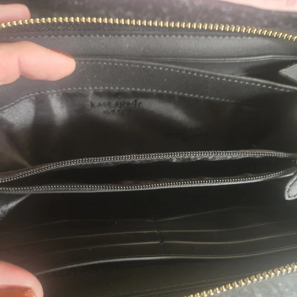 Kate Spade Black and Cream Wallet - Picture 3 of 4